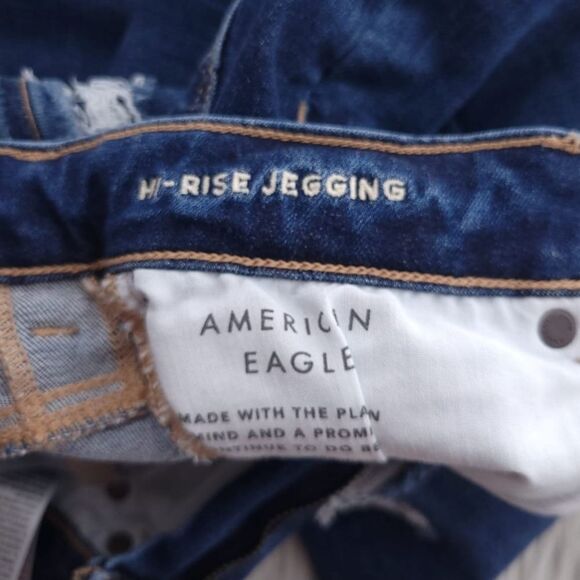 American Eagle Distressed Hi-Rise Jegging Next Level Stretch Womens Size 6 - Picture 11 of 12